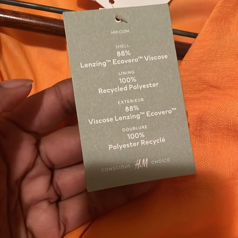Women’s H&M Tangerine Wrap Dress size M - Picture 6 of 6
